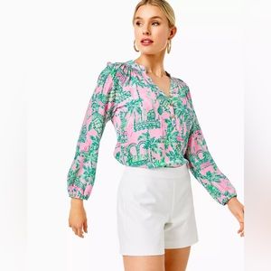Lilly Pulitzer 5” Alesia Stretch White Shorts